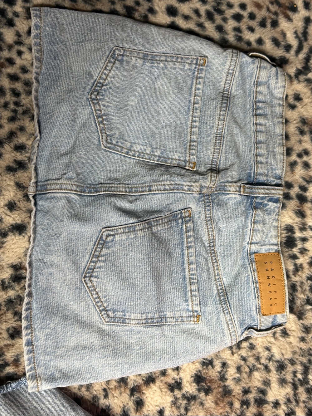 PacSun Light Blue Denim Boyfriend Jeans Skirt